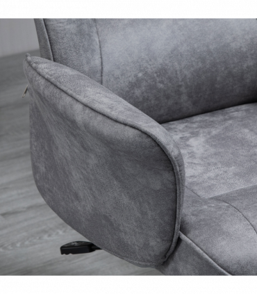 Swivel Computer Office Chair Mid Back Desk Chair for Home, Light Grey