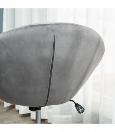 Swivel Dining Height Bar Stool Adjustable Armless Tub Chair Grey