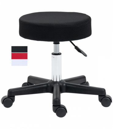 Swivel Salon Stool Adjustable Beauty Facial Tattoo Spa Chair Seat w/ 3 Covers
