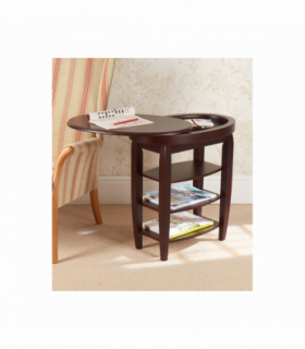 Swivel Top Side Table - Mahogany