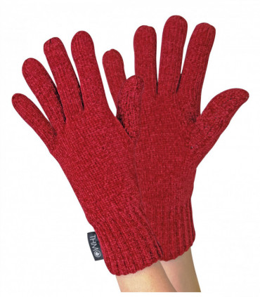 THMO - Ladies Hat & Gloves Set (One Size / Red)