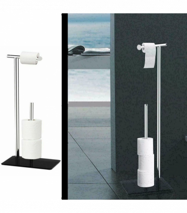 TOILLET ROLL HOLDER & STORER GLASS BASE