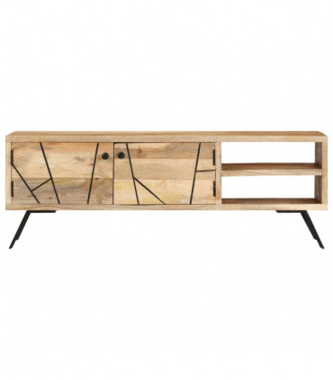 TV Cabinet 110x30x40 cm Solid Mango Wood