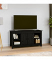 TV Cabinet Black 103x36,5x52 cm Solid Wood Pine