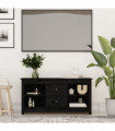 TV Cabinet Black 103x36.5x52 cm Solid Wood Pine