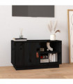 TV Cabinet Black 70x34x40 cm Solid Wood Pine