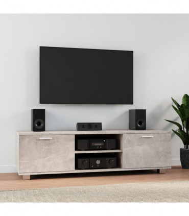 TV Cabinet Concrete Grey 140x40.5x35 cm Engineered Wood