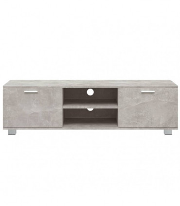 TV Cabinet Concrete Grey 140x40.5x35 cm Engineered Wood
