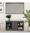 TV Cabinet Grey 103x36.5x52 cm Solid Wood Pine