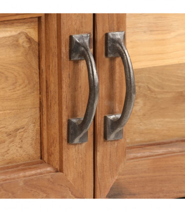 TV Cabinet Recycled Teak and Steel 120x30x40 cm