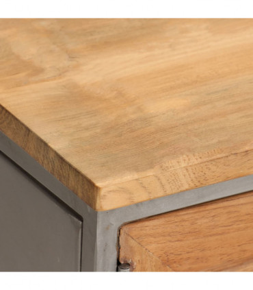 TV Cabinet Recycled Teak and Steel 120x30x40 cm