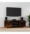 TV Cabinet Smoked Oak 120x40.5x35 cm Engineered Wood