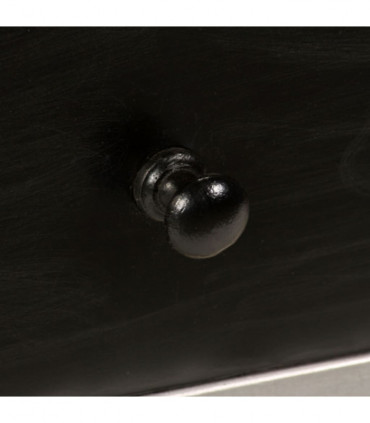 TV Cabinet Solid Mango Wood and Steel 120x30x45 cm