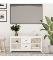 TV Cabinet White 103x36.5x52 cm Solid Wood Pine