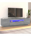 TV Cabinet with LED Lights Grey Sonoma 160x35x40 cm