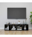 TV Cabinets 4 pcs High Gloss Black 37x35x37 cm Engineered Wood