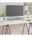 TV Stand/Monitor Riser Glass White 70x30x13 cm