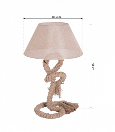 Table Lamp Indispensable Nautical Twisted Rope E27 Base Bedside Light