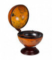 Tabletop Globe Bar Wine Stand Wood