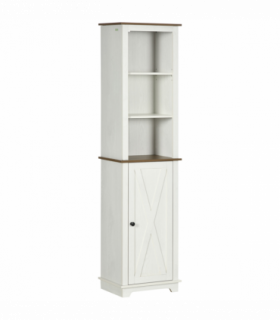 Tall Bathroom Cabinet Storage Cupboard with Door, Adjustable Shelves