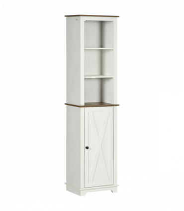 Tall Bathroom Cabinet Storage Cupboard with Door, Adjustable Shelves