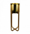 Tall Gold Stand with Gold Metal Planter 62cm x 18cm