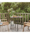 vidaXL Tea Table Black 45 cm Poly Rattan