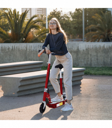 Teen Foldable Electric Scooter Battery 12V 120W w/ Brake Kickstand HOMCOM