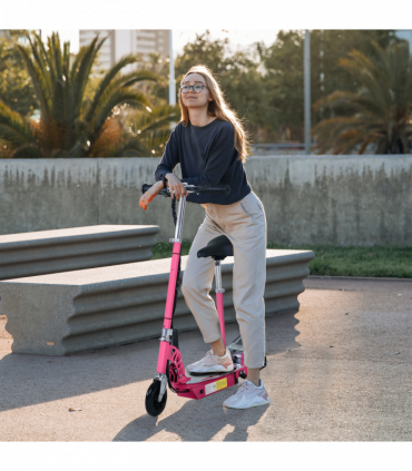 Teen Foldable Electric Scooter Electric Battery 120W w/ Brake Kickstand HOMCOM