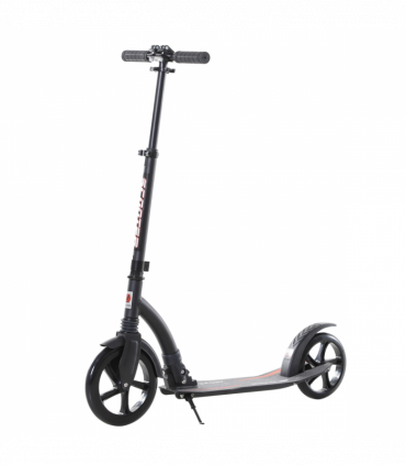 Teens Adult Kick Scooter Foldable Adjust Aluminum For Age 14 Black HOMCOM