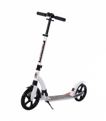 Teens Adult Kick Scooter Foldable Adjust Aluminum For Age 14 White HOMCOM