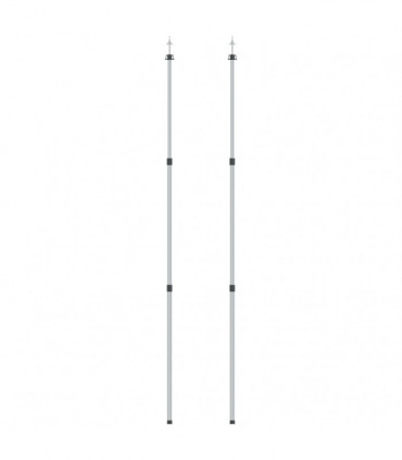 Telescopic Tarp Poles with Length of 102-260 cm 2 pcs Aluminum