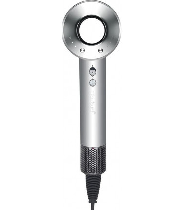 Telford Cyclonic Hair Dryer With Two Concentrator Nozzles - Silver