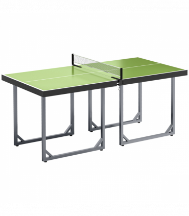 Tennis Table Ping Pong Foldable with Net Game Steel 182cm Indoor, Green HOMCOM
