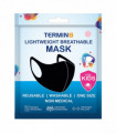 Termin8 Lightweight Breathable Reusable Face Mask for Kids, Machine Washable - Black