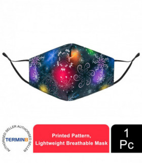 Termin8 Printed Pattern, Lightweight Breathable Mask, Design 1