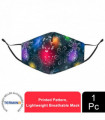 Termin8 Printed Pattern, Lightweight Breathable Mask, Design 1