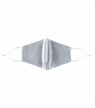 Termin8 Satin Silk, Lightweight Breathable Festival Face Mask, Silver