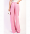 Textured Wide Leg Drawstring Trousers