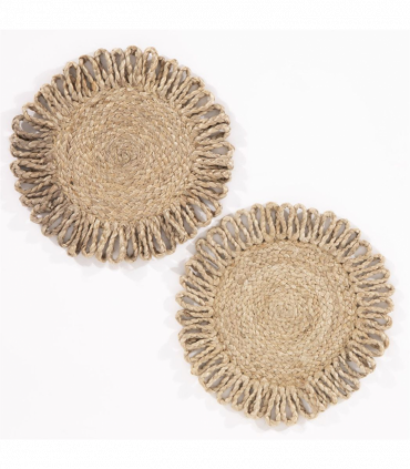 Thames Jute Star 36x36cm Natural Set of 2 Placemats