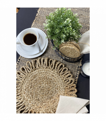 Thames Jute Star 36x36cm Natural Set of 2 Placemats