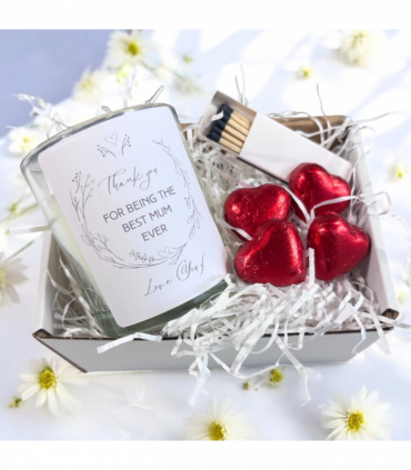 Thank you For Being The Best Mum Ever Candle Gift Set | Scented Candle Gift Box | Mums Gift Box | Mums Gift Hamper | Best Mum Hamper UK