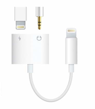 The FX Factory Lightning & 3.5mm Audio Adapter, White