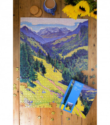 The Kien Valley with the Bluemlisalp Massif - National Gallery 1000 Piece Jigsaw Puzzle