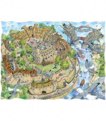 The Tower of London and Tower Bridge - Wendy Brown 1000 Piece Jigsaw Puzzle