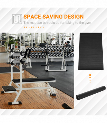 Thick Equipment Mat Gym Exercise Fitness Workout Tranining Bike Protect HOMCOM