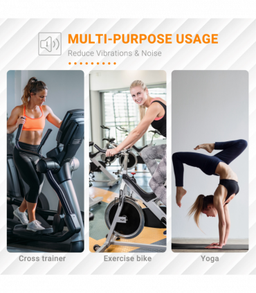 Thick Equipment Mat Gym Exercise Fitness Workout Tranining Bike Protect HOMCOM