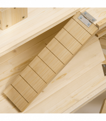 Three-Tier Wooden Hamster Cage Gerbil Play Centre w/ Sliding Tray, Ramps