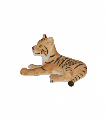 Tiger Cub Laying Down Toy  Realistic Big Cat Model