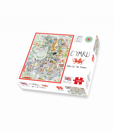 Tim Bulmer 1000 Piece Map of Wales Jigsaw Puzzle